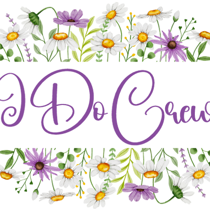 (325-2-3H) Bridal Wedding Party Watercolor Daisy Border Custom Text