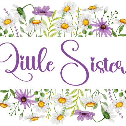 (325-2-3H) Watercolor Daisy Border Family Custom Text