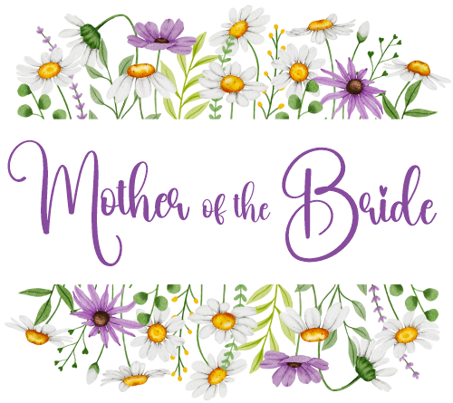 (325-2-3H) Bridal Wedding Party Watercolor Daisy Border Custom Text