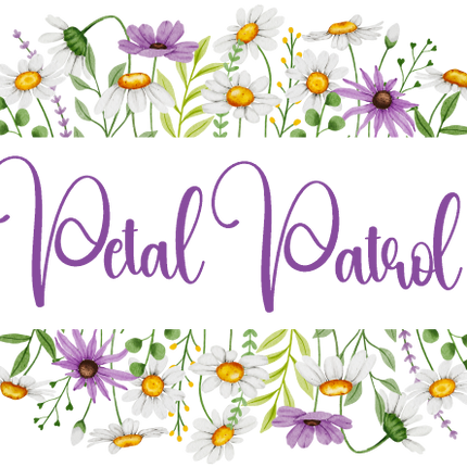 (325-2-3H) Bridal Wedding Party Watercolor Daisy Border Custom Text