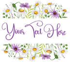 (325-2-3H) Watercolor Daisy Border Family Custom Text
