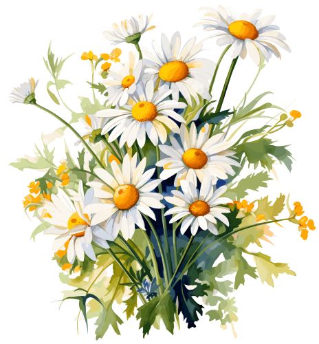 (325-02) White Daisy Daisies Bouquet