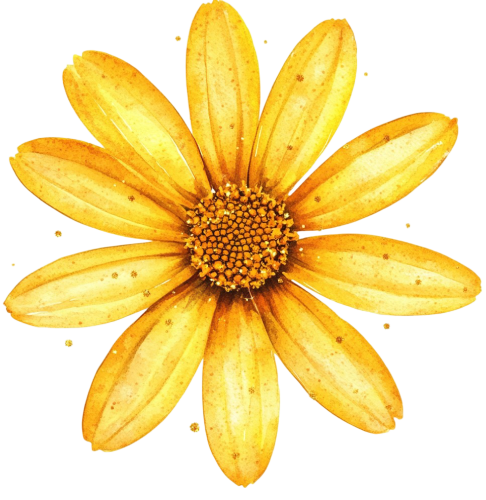 (325-02-3S) Yellow Daisy Flower
