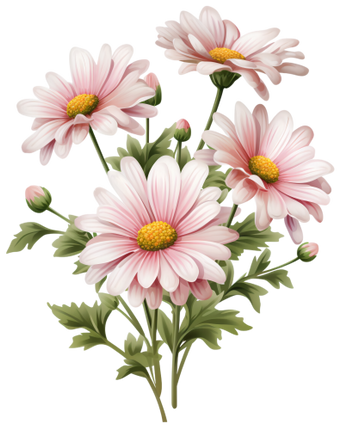 (325-02) Pink Daisy Flowers