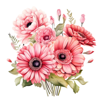 (325-02) Pink Daisy Bouquet