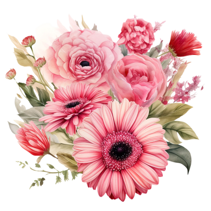 (325-02) Pink Daisy Bouquet