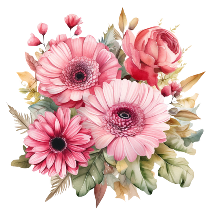 (325-02) Pink Daisy Bouquet