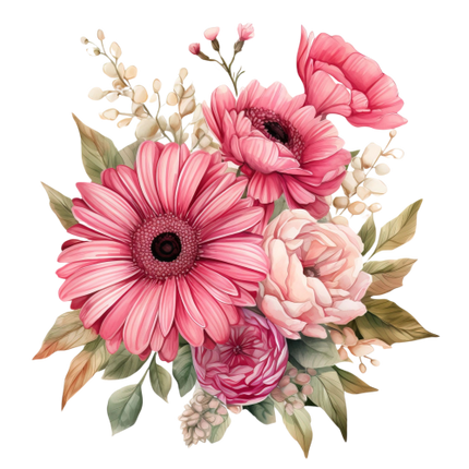 (325-02) Pink Daisy Bouquet