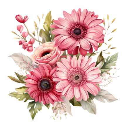 (325-02) Pink Daisy Bouquet