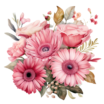 (325-02) Pink Daisy Bouquet