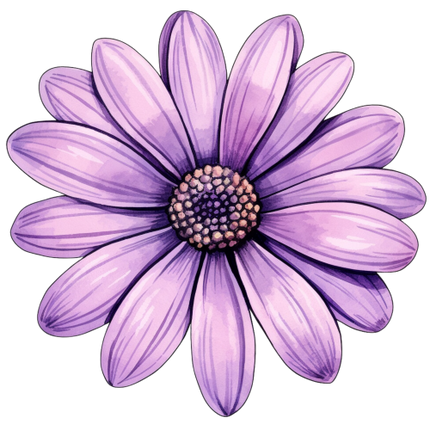 (325-02) Purple Daisy Flower
