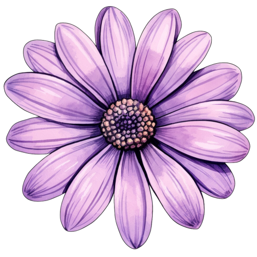 (325-02) Purple Daisy Flower