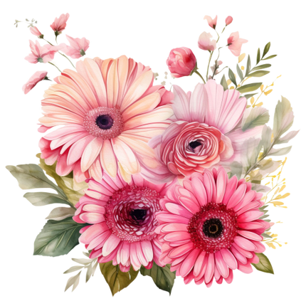 (325-02) Pink Daisy Bouquet