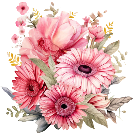 (325-02) Pink Daisy Bouquet