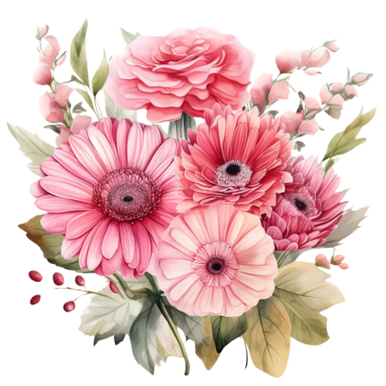 (325-02) Pink Daisy Bouquet