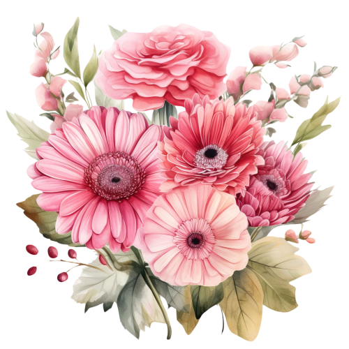 (325-02) Pink Daisy Bouquet