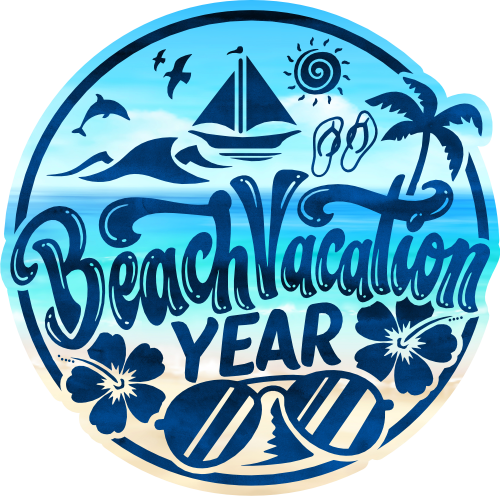 (s329-1L) Beach Vacation Year