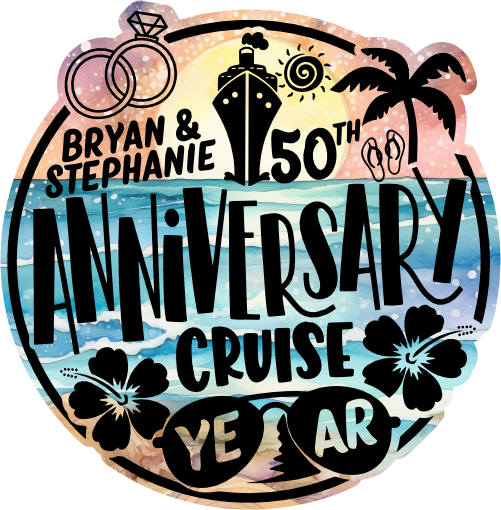 (s329-1Y) Anniversary Cruise Year Add Optional Names