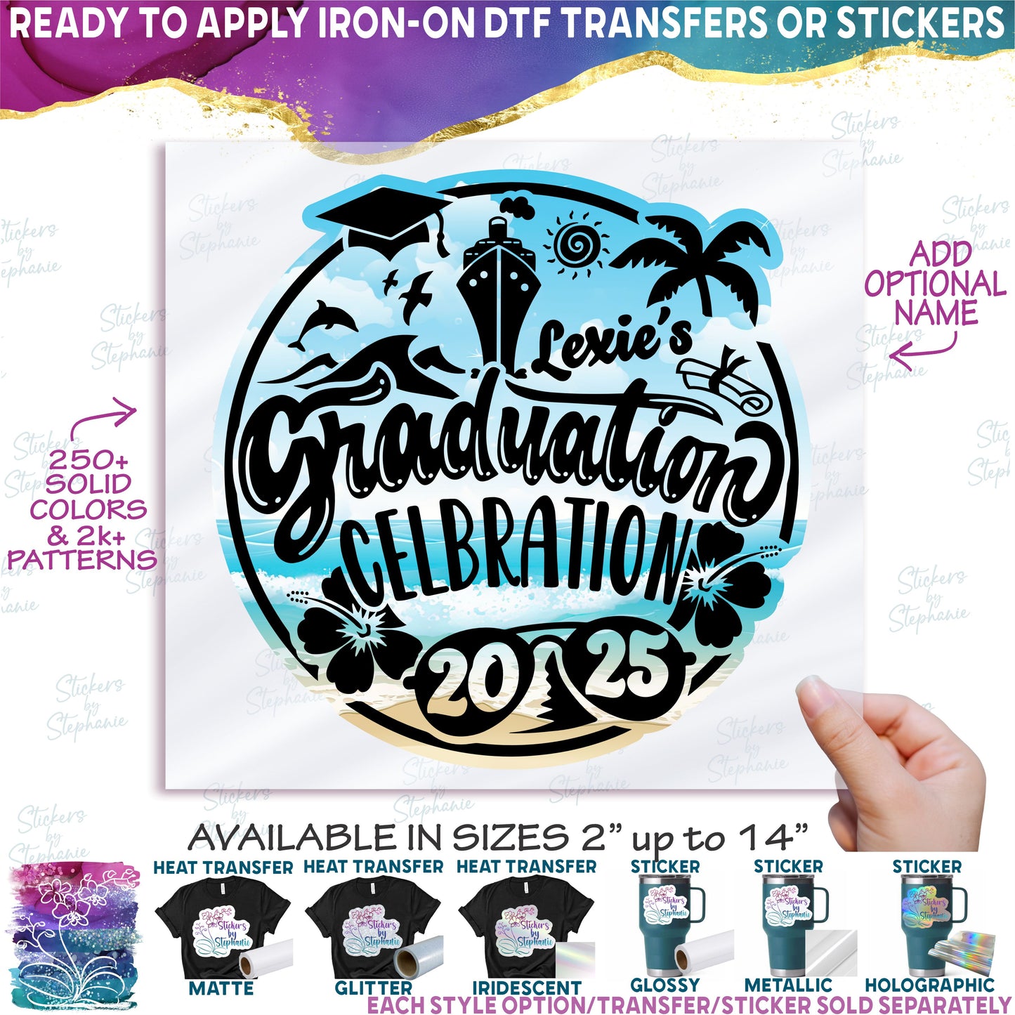 (s329-2-H2-P6289) Graduation Celebration Year Add Optional Name