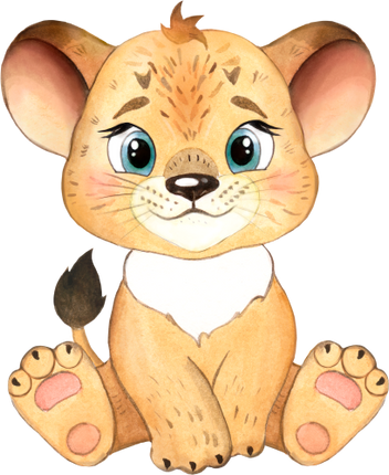 (s330-1-1A) Baby Lion Sitting