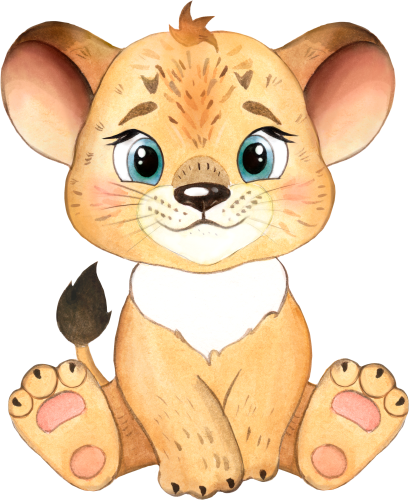 (s330-1-1A) Baby Lion Sitting