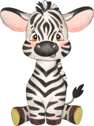 (s330-1-F) Sitting Zebra