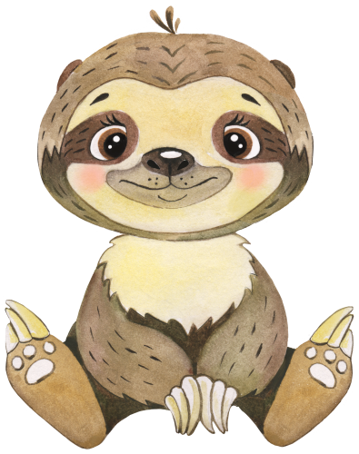 (s330-1-K) Sitting Sloth
