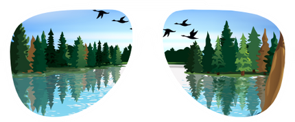 (332-03-A) Lake Reflection Sunglasses