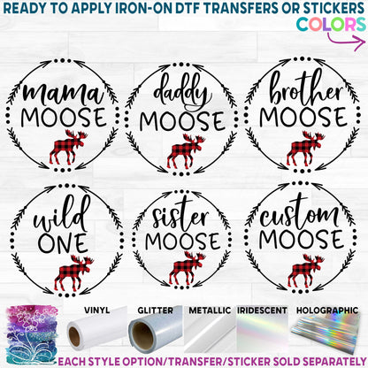 (s333-3) Moose Family Mama, Custom Text