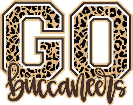 (s334-1) Go Buccaneers Leopard Print