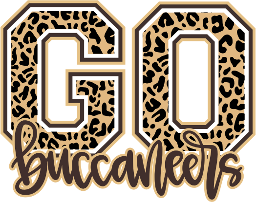 (s334-1) Go Buccaneers Leopard Print