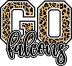 (s334-1) Go Falcons Leopard Print