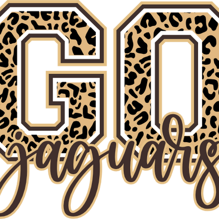 (s334-1) Go Jaguars Leopard Print