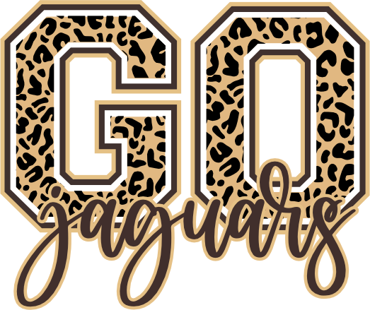 (s334-1) Go Jaguars Leopard Print