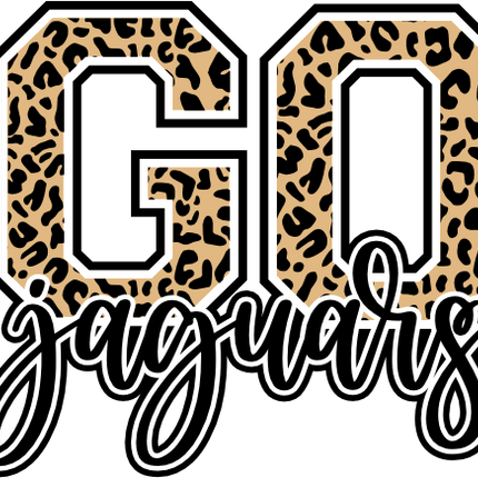 (s334-1) Go Jaguars Leopard Print