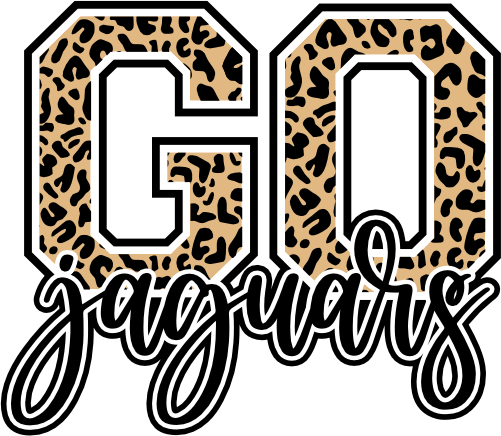 (s334-1) Go Jaguars Leopard Print