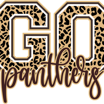 (s334-1) Go Panthers Leopard Print
