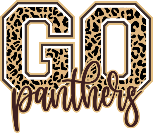 (s334-1) Go Panthers Leopard Print