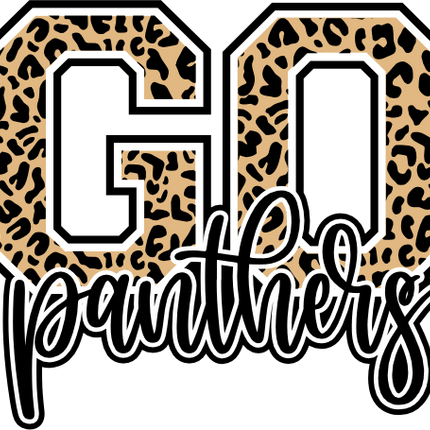 (s334-1) Go Panthers Leopard Print