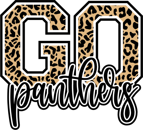 (s334-1) Go Panthers Leopard Print