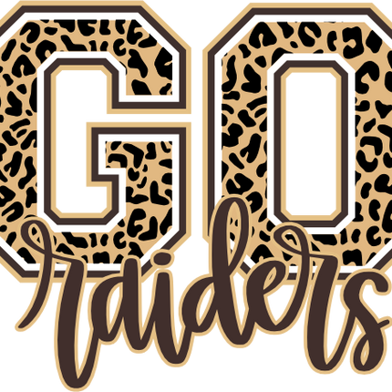 (s334-1) Go Raiders Leopard Print