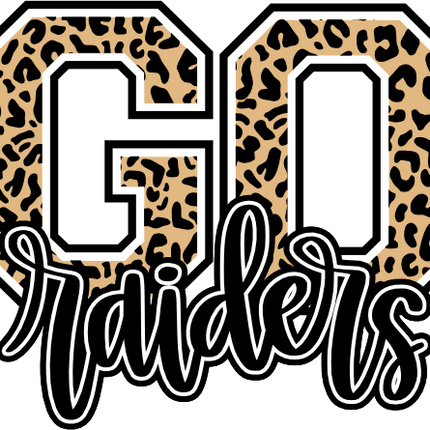 (s334-1) Go Raiders Leopard Print