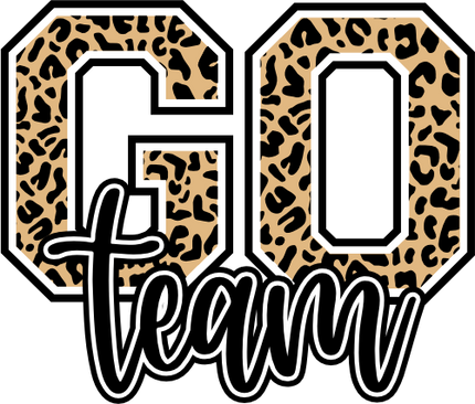 (s334-1) Go Team Leopard Print Custom