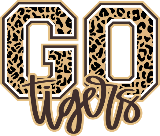 (s334-1) Go Tigers Leopard Print