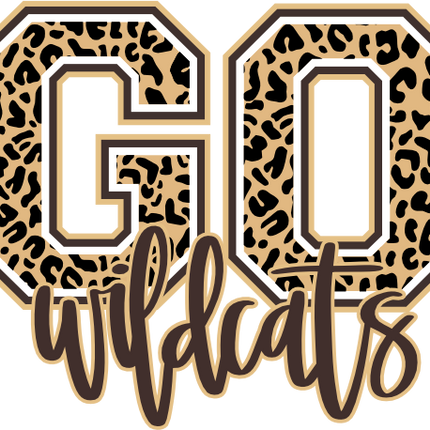 (s334-1) Go Wildcats Leopard Print