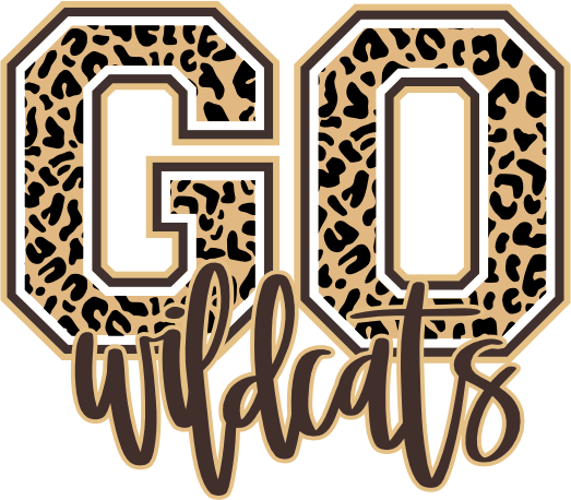 (s334-1) Go Wildcats Leopard Print