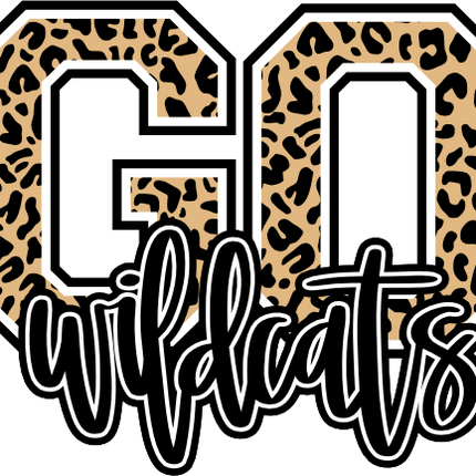(s334-1) Go Wildcats Leopard Print