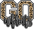 (s334-1) Go Wildcats Leopard Print