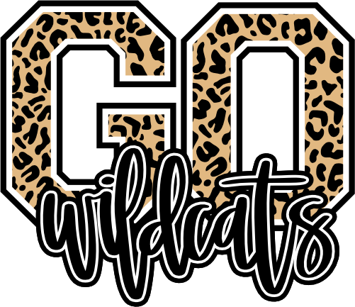 (s334-1) Go Wildcats Leopard Print
