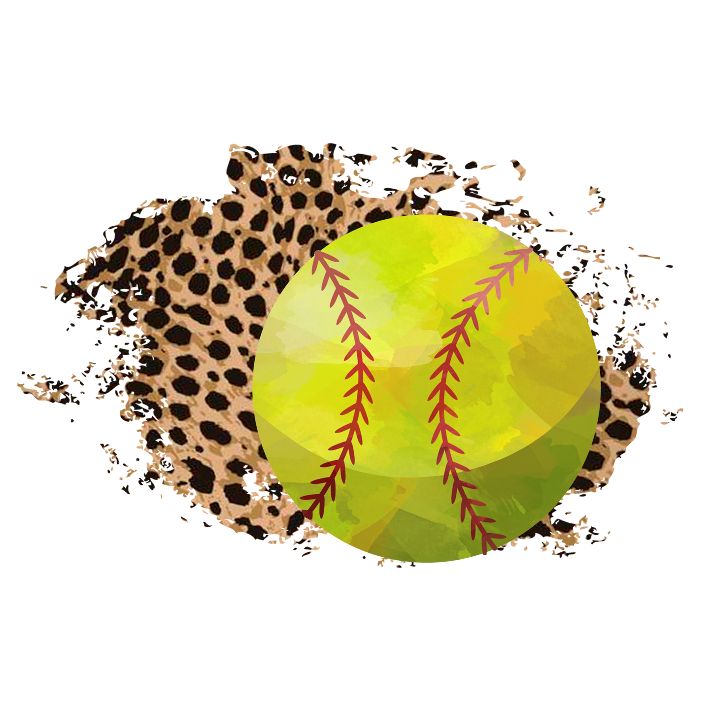 (s334-C2) Softball Leopard Team Name Mom Family Custom Text